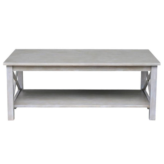 International Concepts Hampton Coffee Table, Washed Gray Taupe