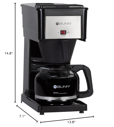BUNN GRBD Velocity Brew High Altitude Original 10-Cup Home Brewer, Black