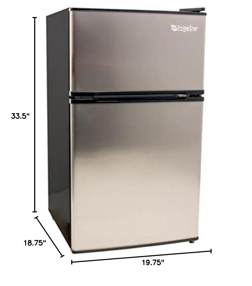 EdgeStar CRF321SS 3.1 Cu. Ft. Dorm Sized Energy Star Compact Fridge/Freezer