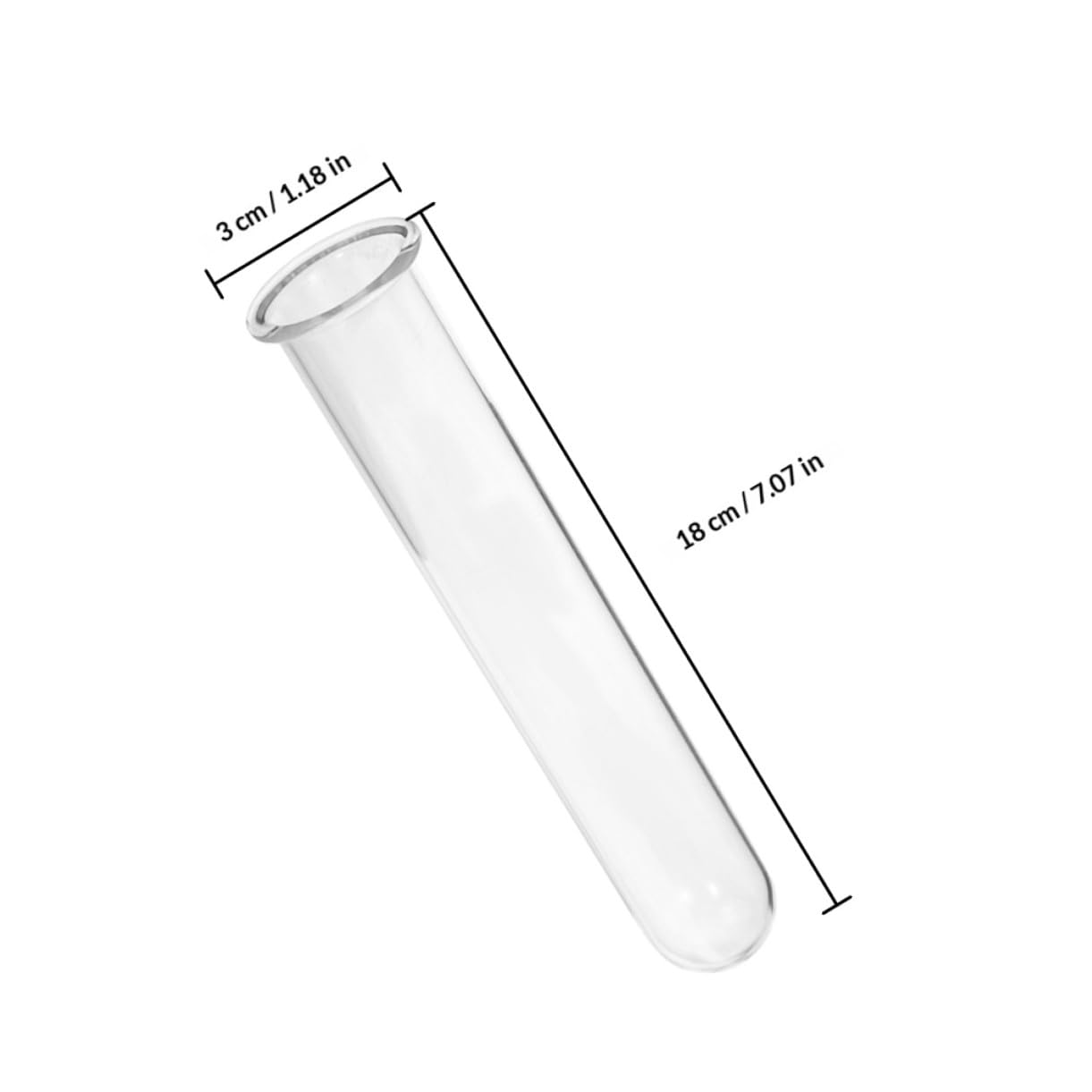 HOOWIFFY Glass Test Tube Flower Vase Hydroponic Plant Holder 4pcs Set 2.5x3x18cm Desktop Terrarium Accessories for Home Office Plant Propagation