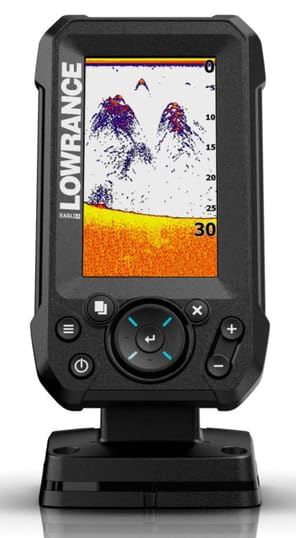 Lowrance Eagle 4X FishFinder with Bullet Transducer, 4-inch IPS Portrait Screen, Black, 000-16110-001
