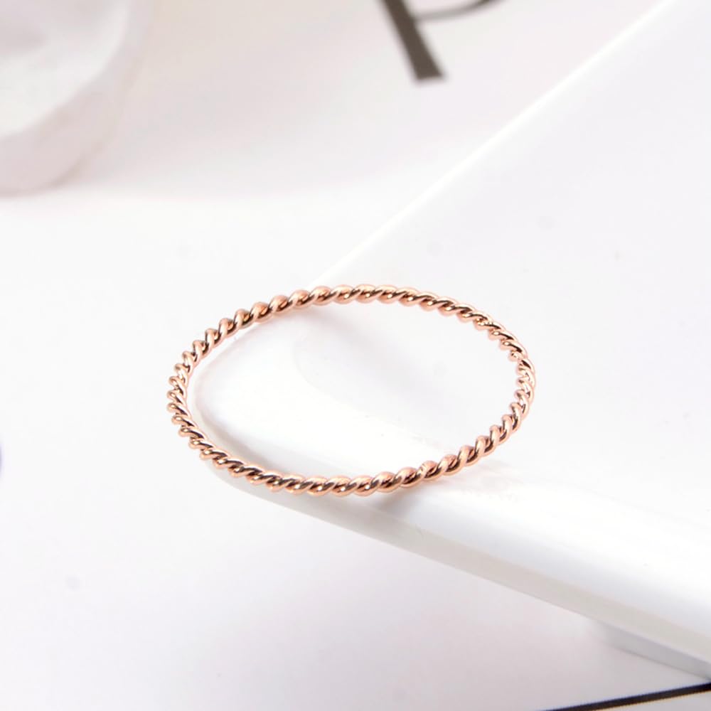 LIU JUN Copper Tensor Ring For Women, Pure Copper Tensor Solid Twisted Handmade Health Rings Set For Women Men Fashion Energy Jewelry Gifts (pure copper, 6)