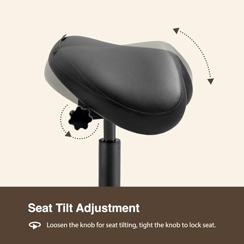 DR.LOMILOMI Premium Multifunctional Ergonomic Saddle Chair 507 INOA for Hygienic Clinic, Spa, Massage, and Dental Hygienist - Rolling Swivel Stool (Black, Standard 507)