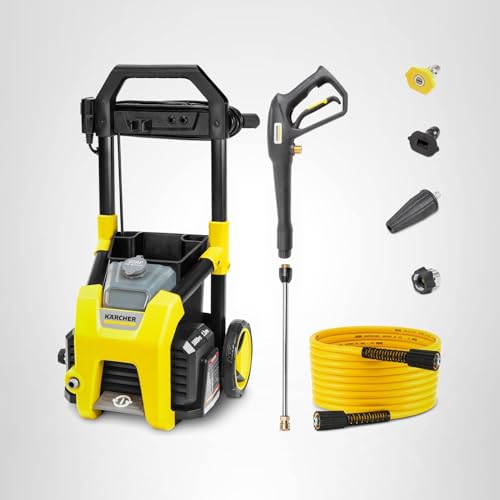 Kärcher Electric Pressure Washer K1800PS, CETA Certified, 3 Spray Nozzles, Detergent Tank, for Cars, Driveways, Siding, Patios, 1.2 GPM