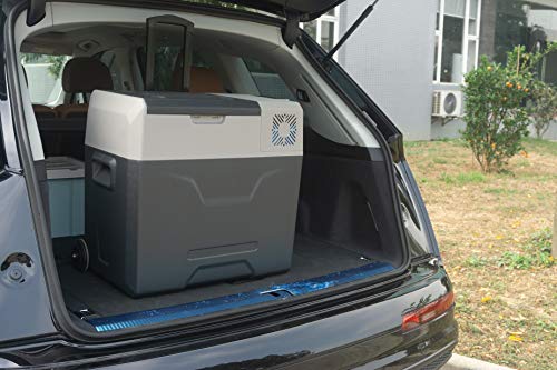 Alpicool ECX40 Portable Refrigerator 42 Quart(39.3 Liter) with Trolley Mini Fridge Freezer for Driving, Travel, Fishing, Outdoor -12/24V DC