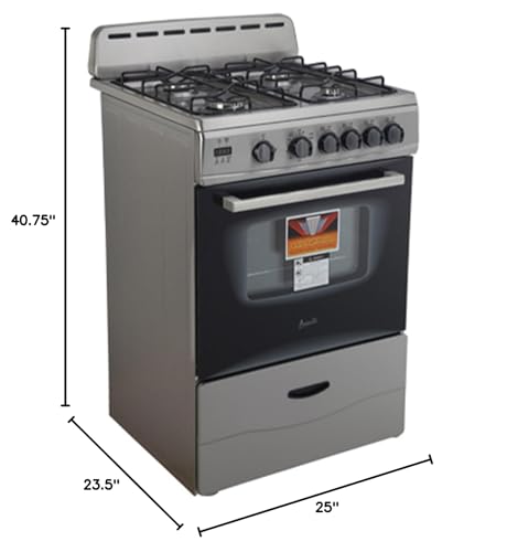 Avanti GR2414CW GR24 24" Compact Gas Range Oven, in White