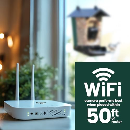 Perky-Pet Solar Powered Smart Bird Feeder with Camera - Squirrel-Resistant, 3.2L Capacity, Motion Activated 1080p HD WiFi Live Stream Camera, SPCAM, SPCAMSLR - Camera Feeder Gift Idea, Forest Green