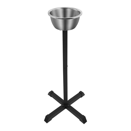 Gym Chalk Stand with Bowl, 42.3" Tall Chalk Holder for Weightlifting, Rock Climbing, Gymnastics, Freestanding Storage with Deep Basin for Sports Clubs, Training Rooms, Schools, Easy Assembly, Black