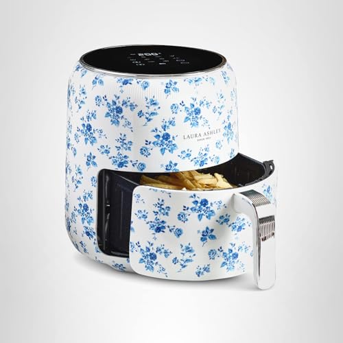 Laura Ashley Digital 9-in-1 Large Air Fryer 4.75 Quarts | Beautiful Air Fryer with China Rose Floral Print | Compact Airfryer with Rapid Air Technology for Healthy & Energy-Efficient Cooking