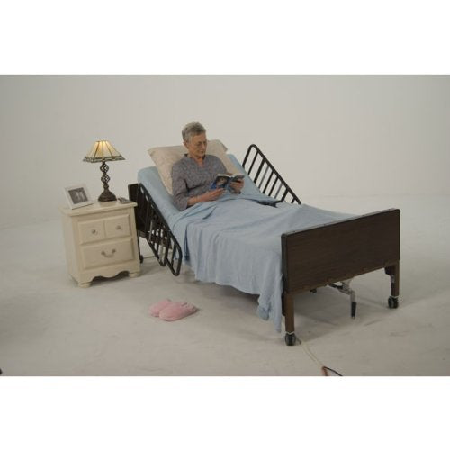Drive Medical Full Electric Ultra Light Plus Hospital Bed, No Rails and No Mattress, 36 Inch