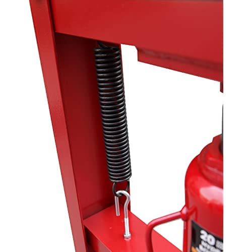 Big RED ATY20011R Torin Steel H-Frame Hydraulic Garage/Shop Floor Press with Stamping Plates, 20 Ton (40,000 lb) Capacity, Red