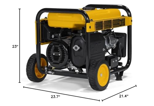 DeWalt 5,000 Starting Watt Portable Gas Generator, 223cc Engine, Idle Control Technology, CO Protect Carbon Monoxide Detection, Never-Flat Wheels, Heavy Duty Steel Frame, Emergency Jobsite Power
