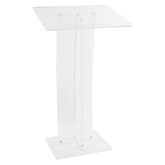 KrrNFYSG Acrylic Podium Stand 43.31 in Pulpit Desk Clear Lectern for Churches Floor-Standing Hostess Stand Portable Reception Podiums Table