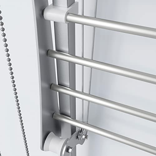 foxydry Wall Plus, Wall Mounted Drying Rack, Wall Clothesline, Laundry Drying Rack Foldable and Suspended Clothesline in Aluminium and Steel