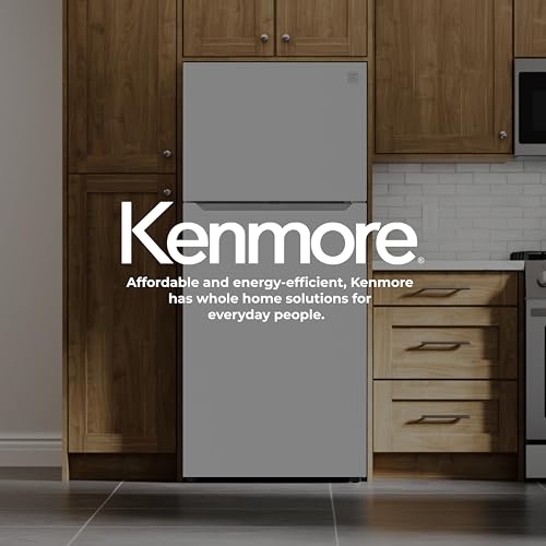 Kenmore 30" Top Mount Refrigerator with Freezer - Adjustable Shelving, Humidity-Controlled Crispers, LED Lighting, ENERGY STAR Certified, Garage Ready, 18.1 cu. ft. Capacity - White