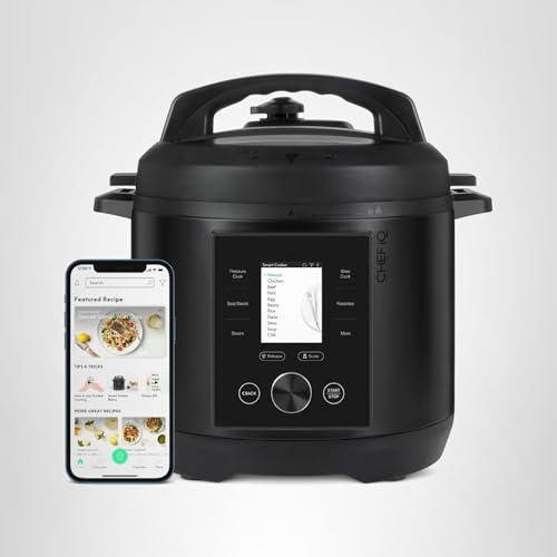 CHEF iQ Smart Pressure Cooker with WiFi and Built-in Scale - Easy-to-Use 10-in-1 Multicooker with 500+ Guided Recipes - Rice Cooker, Slow Cooker, Instant Meals for Foodies - 6 Quart - Family Size