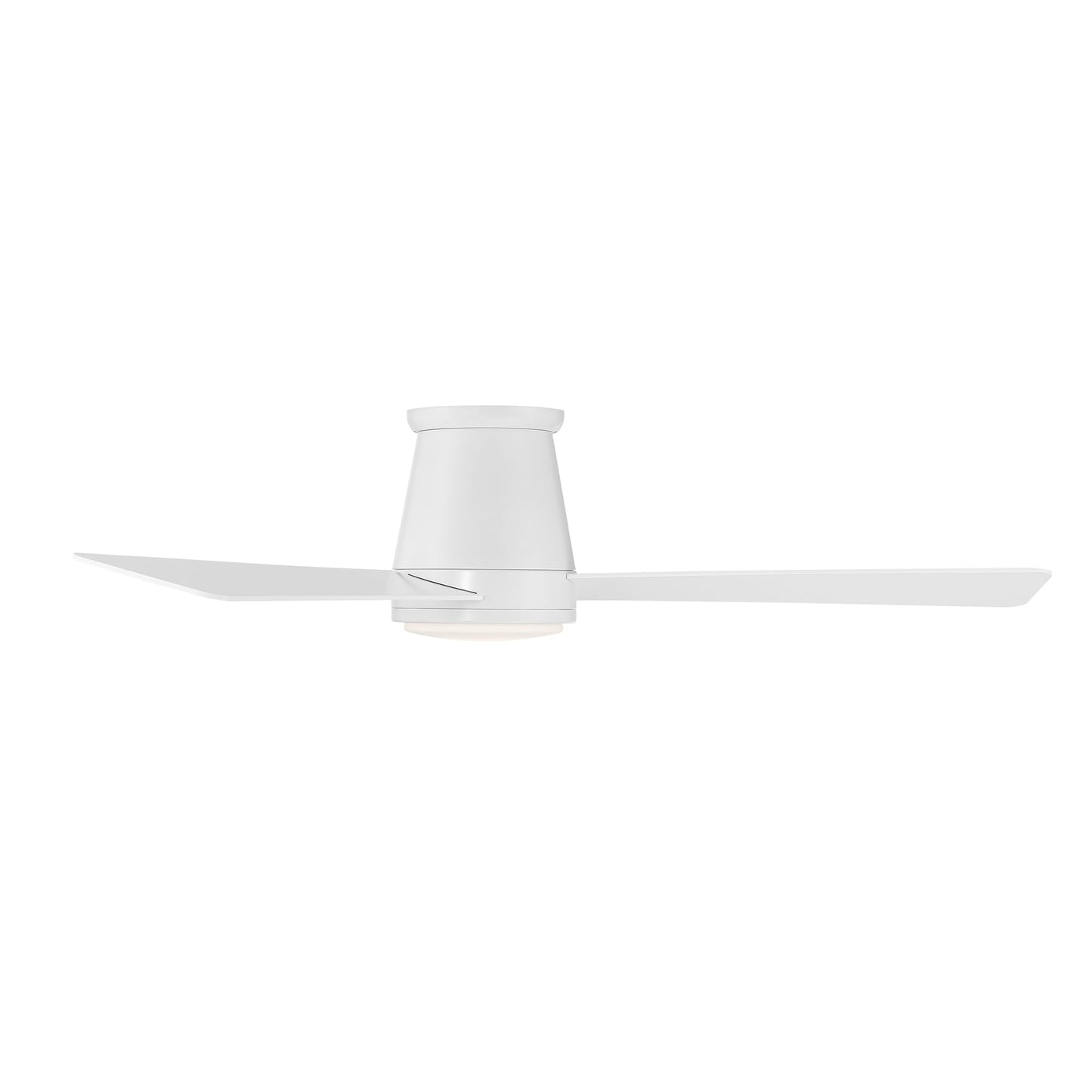 WAC Lighting Hug 3 Blades Aluminum Smart Flush Mount Ceiling Fan in Matte White