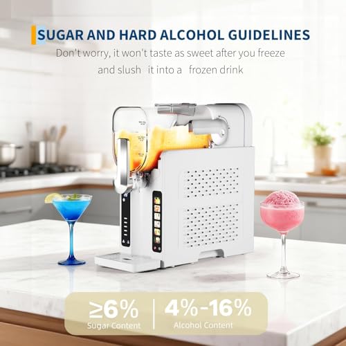 Slushie Machine for Home, 88 oz Ice-Free Frozen Drink Machine with 6 Preset Programs, Margarita Machine with Self-Cleaning Function, Slushy Maker for Frozen Margaritas, Cocktails, Frappés