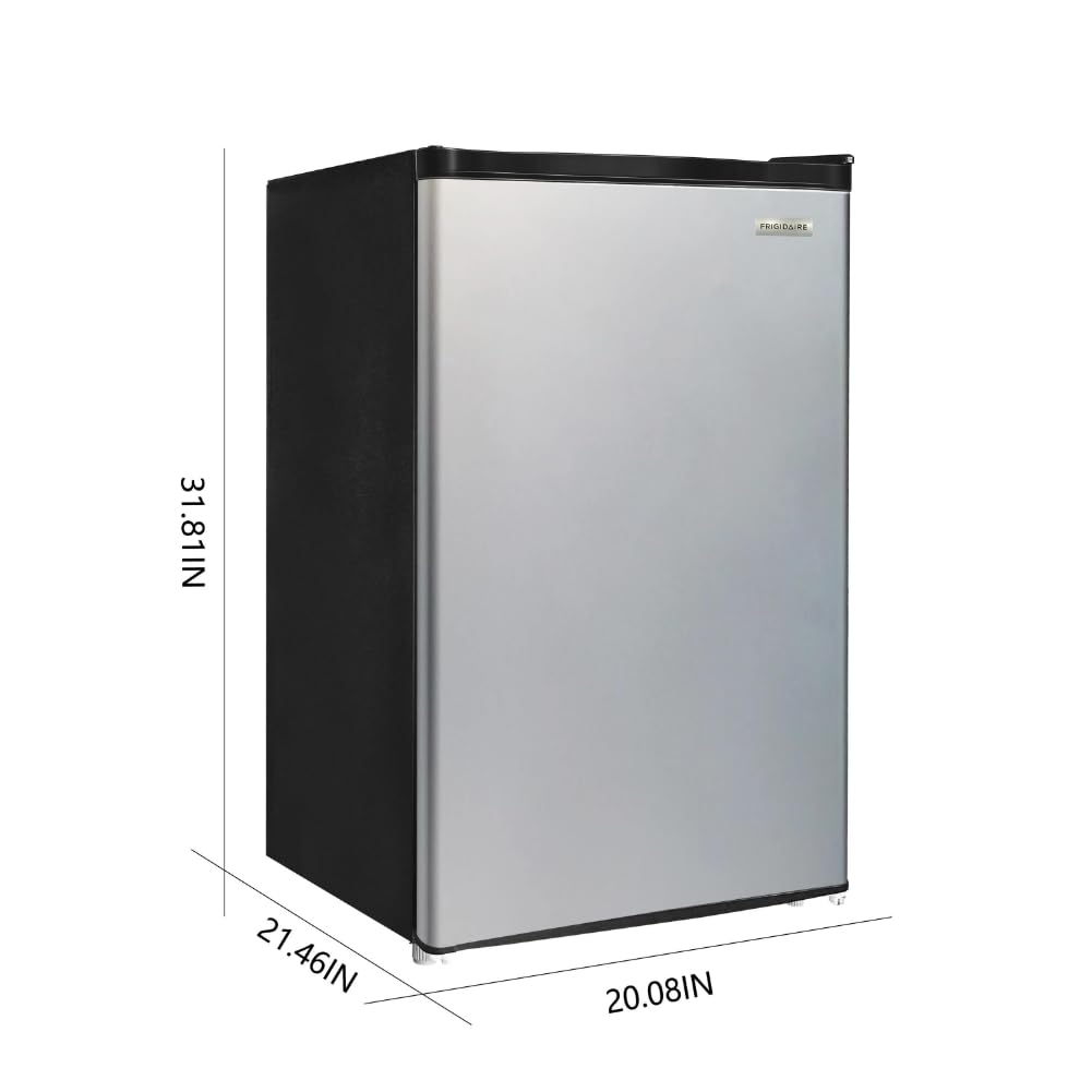 Frigidaire Compact Fridge, 4.5 Cubic Feet, Stainless Steel