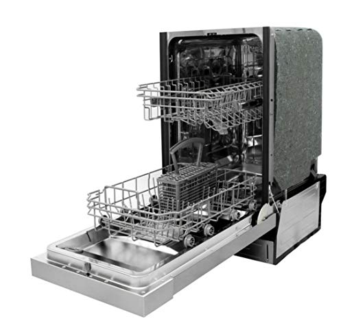 SPT SD-9254SSA 18″ Wide Built-In Stainless Steel Dishwasher w/Heated Drying, ENERGY STAR, 6 Wash Programs, 8 Place Settings and Stainless Steel Tub