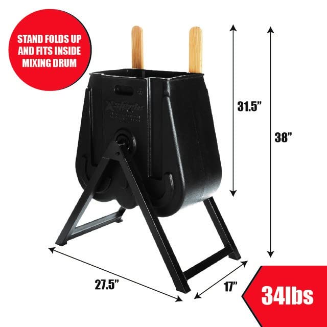 Steele Mixer: Hand-Powered Concrete Mixer | Manual Cement, Stucco, Mortar & Grout Mixer | Lightweight, No Electric Needed | Off-Grid, Emergency & DIY Ready | 34 lbs | Patented USA Design