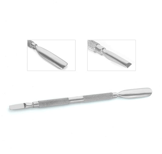 EAGERBEAUTY Cuticle Pusher and Spoon Nail Cleaner - Professional Grade Stainless Steel Cuticle Remover and Cutter - Reliable Manicure and Pedicure Tool - Fingernails and Toenails (Type A)