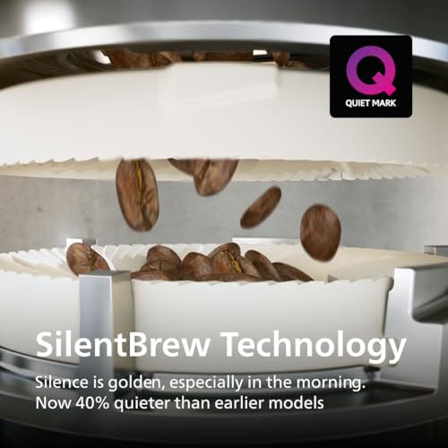 Philips 2300 Series Fully Automatic Espresso Machine with LatteGo milk system and integrated grinder, 4 Coffee Pre-Sets & Hot Water, 40% Quieter SilentBrew, 15-Bar Pressure, Matte Black (EP2330/10)