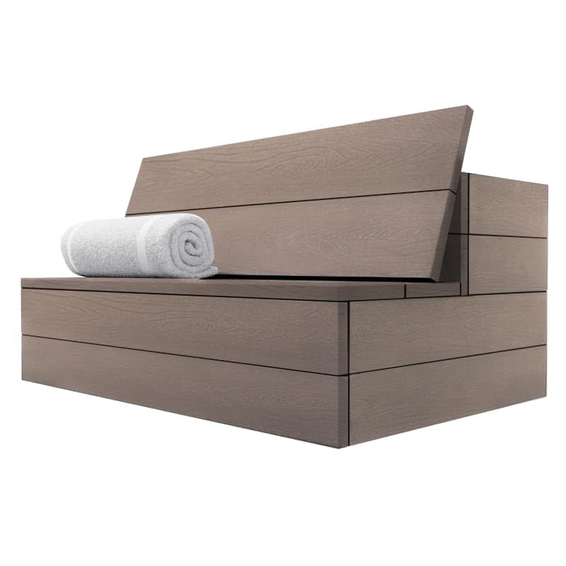 DENKOE Hot Tub Steps with Storage - Waterproof, Non-Slip & No Maintenance - Multi Angle Access - Ideal for Spa Steps, Hot Tub Stairs - Brown Spa Step for Outdoor