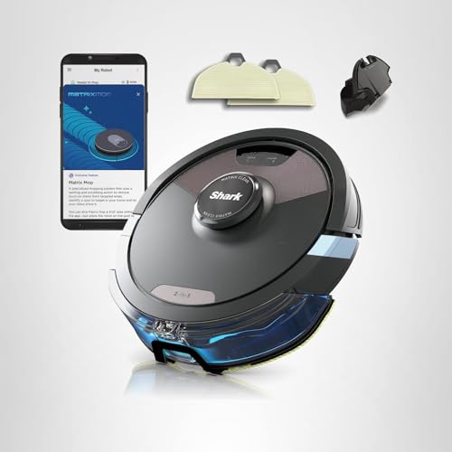 SHARK RV2620WD AI Ultra Robot Vacuum and Mop with Matrix Clean Navigation, CleanEdge Technology, Perfect for Pet Hair, Carpets, Hard Floors, Compatible with Alexa, Black/Mocha
