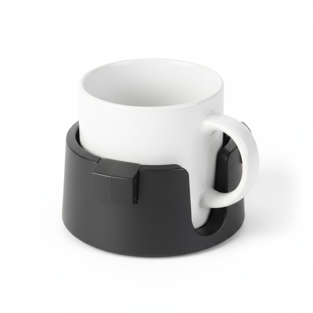 Desk Cup Holder for Bedside Nightstand - Universal Anti-Spill Adjustable Drink Caddy with 3M Adhesive, Anti-Tip Base Pet-Proof Cup Holder for Home Office, Bed, Desk - Multi-Purpose Drink Organizer