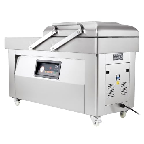 VEVOR Chamber Vacuum Sealer, 1200W Sealing Power, Vacuum Packing Machine for Wet Foods, Meats, Marinades and More, Compact Size with 23.62" Sealing Length, Applied in Home Kitchen and Commercial Use