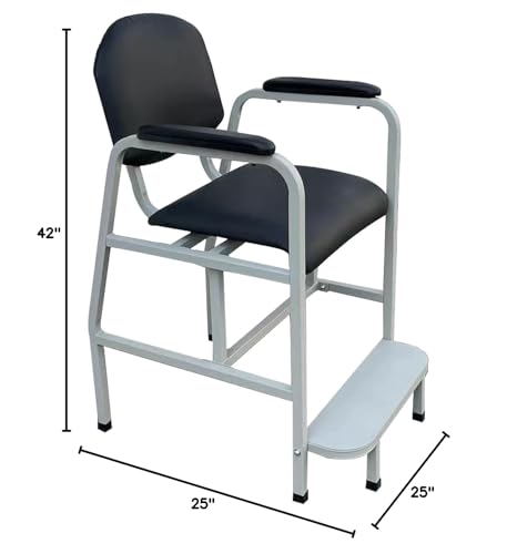 Helsevesen Heavy Duty Steel Frame Bariatric Hip High Chair, Medical Chair, Weight Capacity 500lbs
