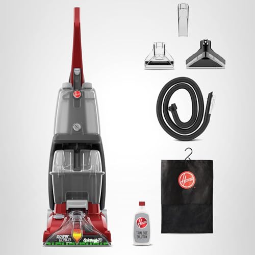 Hoover PowerScrub Deluxe Carpet Cleaner Machine for Carpet and Upholstery, Deep Cleaning Carpet Shampooer Machine with Multi-Purpose Tools, Pair Carpet Cleaner Solution