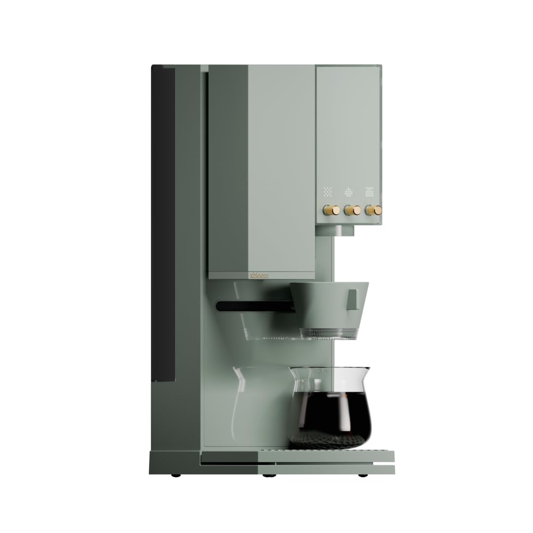 xBloom Studio – The Ultimate Coffee Machine – Drip Coffee Maker with Integrated Grinder, Scale, and 3 Levels of Automation, Sage Green x Gold