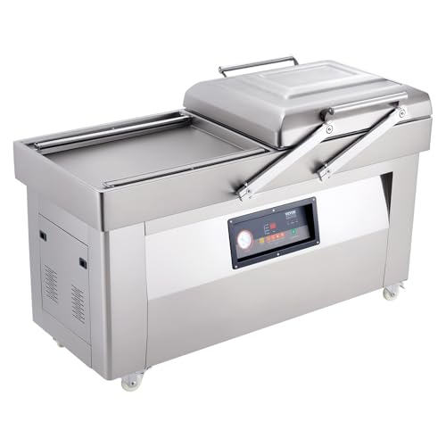 VEVOR Chamber Vacuum Sealer, 1200W Sealing Power, Vacuum Packing Machine for Wet Foods, Meats, Marinades and More, Compact Size with 23.62" Sealing Length, Applied in Home Kitchen and Commercial Use
