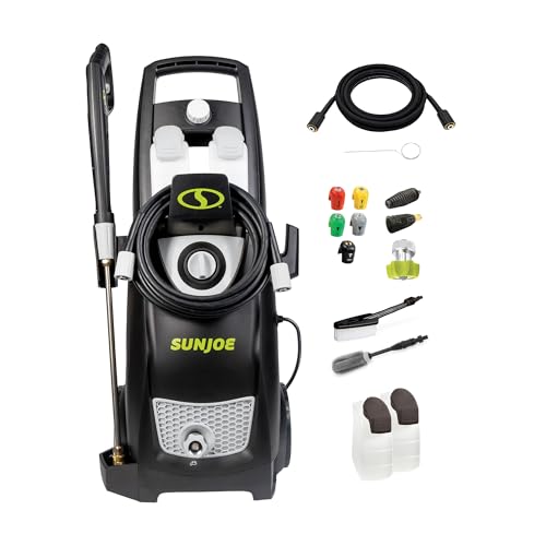 Sun Joe Electric Pressure Power Washer w/ Extension Spray Wand and Hose, 2030 PSI, 1.2 GPM, 14.5-Amp Motor - Heavy-Duty Cleaning Machine for Patios, Decks, Sidewalks & Cars, SPX3000-PK1