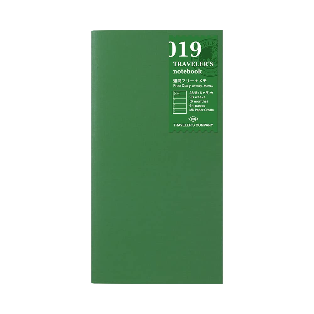 2018, Traveler's Notebook 14331006 Notebook Refill, Weekly, Weekly Free, Regular Size