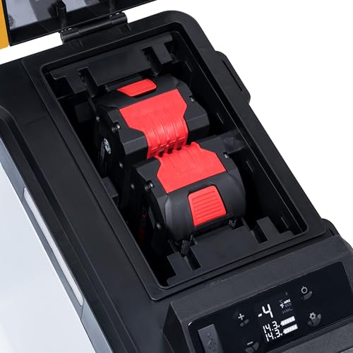 Newair 25 Qt. Portable Electric Cooler, 12v Car Mini Fridge, Hard Lunch Box for Jobsite, Workshop, Camping | Battery Powered Outdoor Cooler by 18/20V Dewalt, Bosch, Makita, Milwaukee Tool Batteries