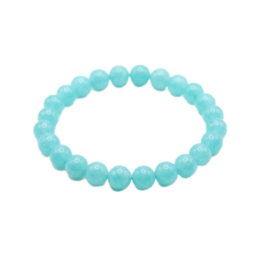 The Vida Handmade AAA+ Quality Crystal Stretch Elastic Bracelet - Nature Gemstone - Crystal of Amazonite 8mm - Jewelry Gift - Holiday Gift - For Women & Men