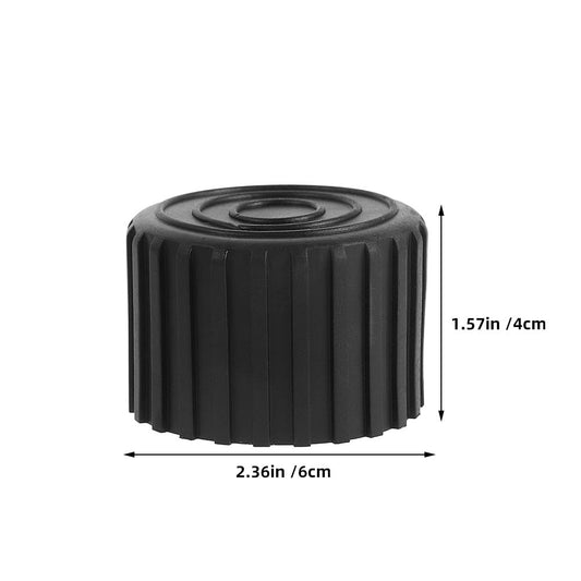 VINTORKY Fitness Equipment Foot Pads 2.36X2.36X1.57In Non-Slip Rubber Leg Protector Pads for Exercise Machine Parts Gym Floor Protection Noise Reduction 2 Pack