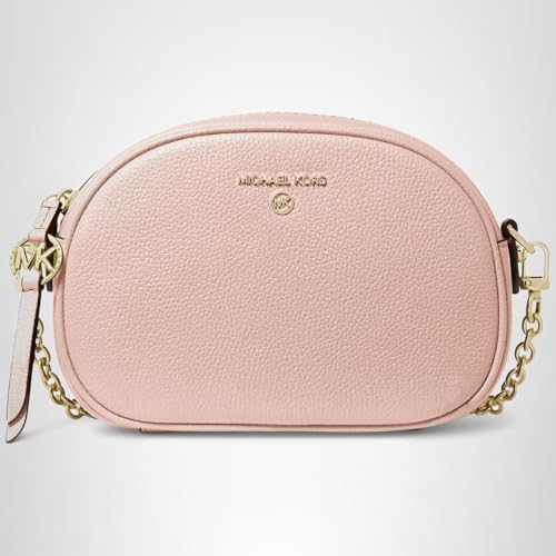 Michael Kors Women's Jet Set Charm Small Oval Camera Crossbody Bag, Gold-Tone Hardware/Soft Pink