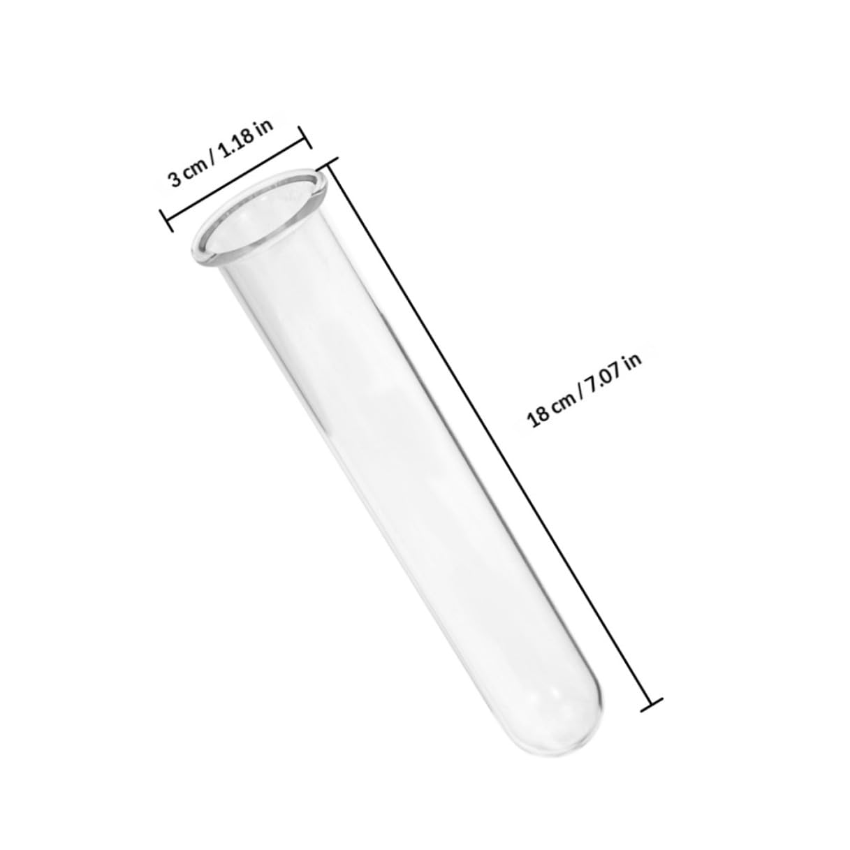 ULTECHNOVO 4pcs Glass Hydroponic Test Tube Vase Set 2.5x3x18cm Decorative Propagation Plant Holders Desktop Terrarium Planter Tubes for Home Garden