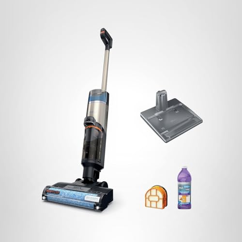 Shark HydroVac MessMaster Wet Dry Vacuum Cleaner, Cordless, 3-in-1 Vacuum Mop All in One & Self-Cleaning System, Lightweight, Powerful Suction, for Hard Floors & Area Rugs, Stone, WD261,Rose Gold