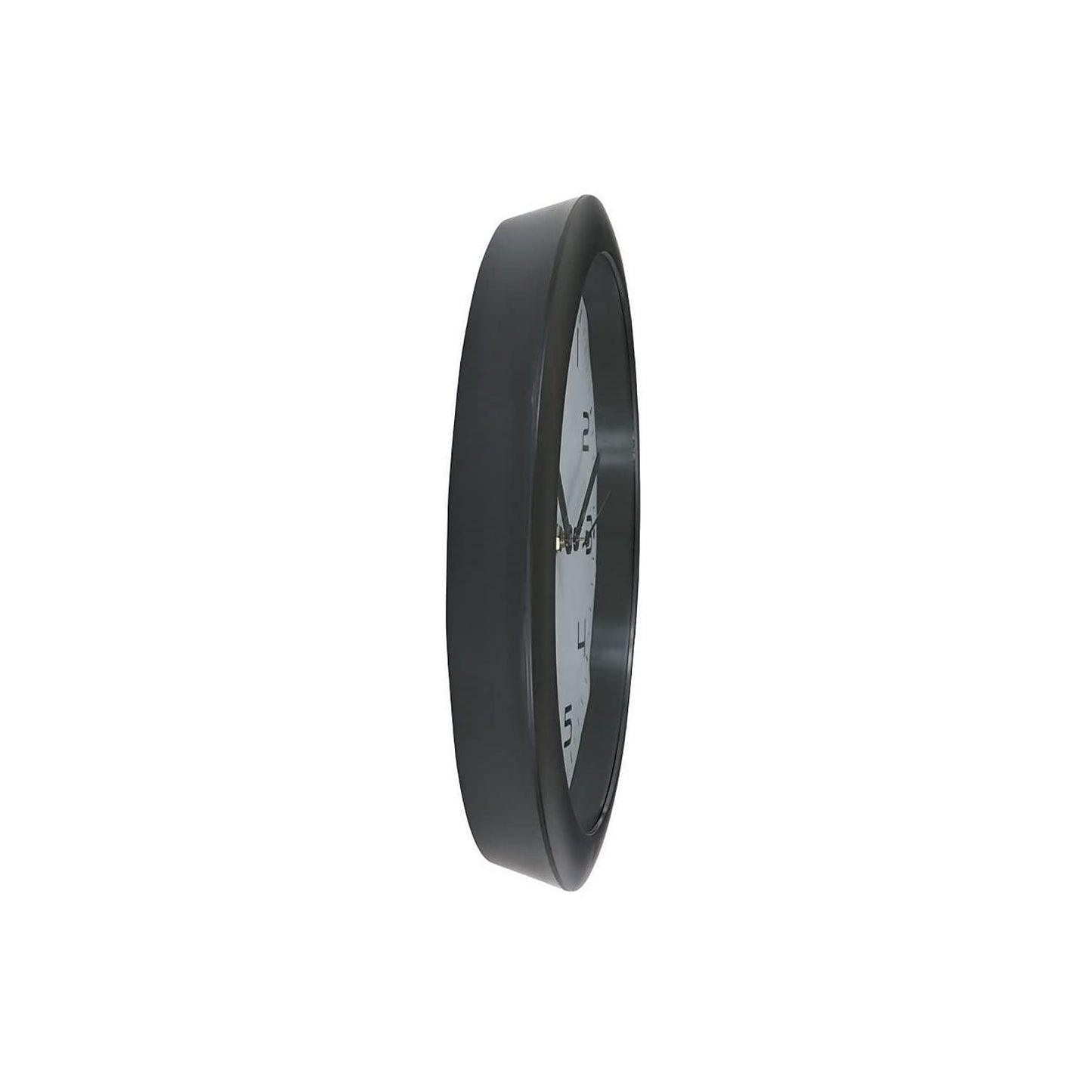 ALBA 12" Black Silent Wall Clock, Quartz Mechanism, Black (HORNEWN)