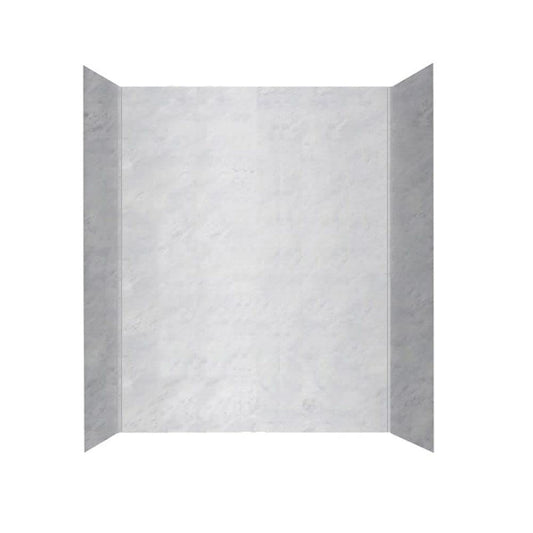 Swan SS00603.130 30-in L x 60-in W x 60-in H Solid Surface Bathtub Wall Kit, Ice