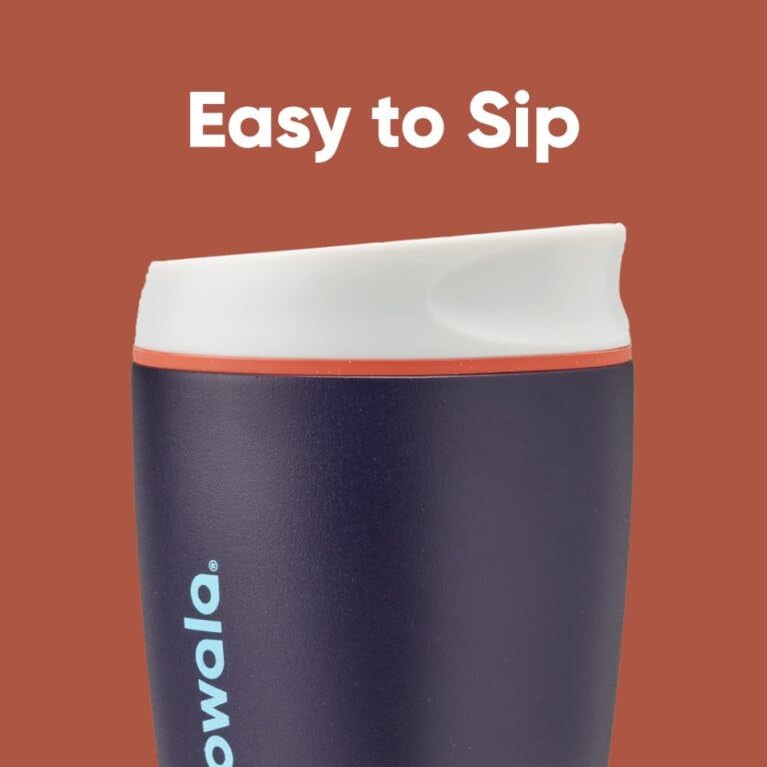Owala SmoothSip Insulated Stainless Steel Coffee Tumbler, Reusable Iced Cup, Hot Coffee Travel Mug, Perfect for Cappuccino, BPA Free, 10 oz, Navy (Telescope Tales) (Pack of 8)