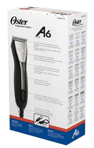 Oster Powerful A6 Slim Heavy Duty 3 Speed Pro Grooming Clippers Includes #10 Blade 10-Piece Stainless Steel Pet Clipper Guide Comb Kit