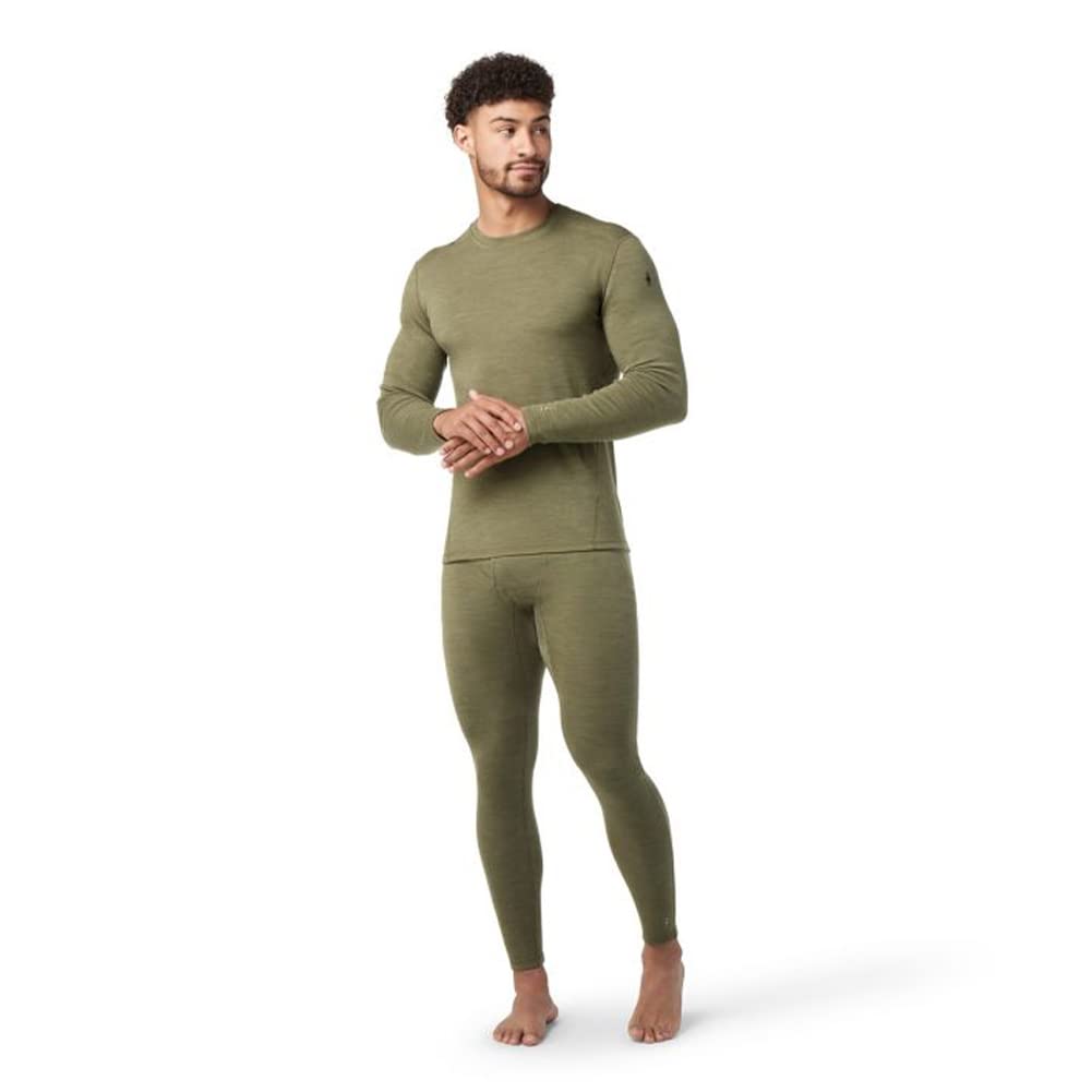 Smartwool Men's Classic Thermal Merino Wool Base Layer Crew Winter Moss Heather Large