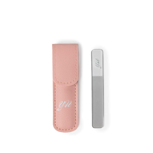 YN Young Nails Glass File - Precision-Crafted, Smooth Sealed Edge - Durable Etched Glass, Gentle on Natural Nails, Reusable, Easy to Clean