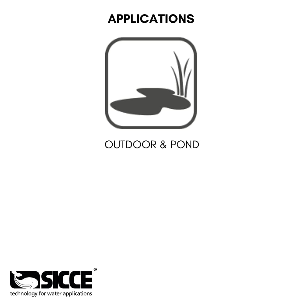 Sicce SyncraPond 3.5-687 GPH Pump - Koi Friendly, Self-Cleaning Impeller, Hose Fittings Included